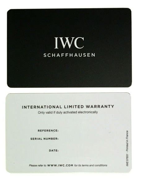 iwc warranty card|iwc watch warranty renewal.